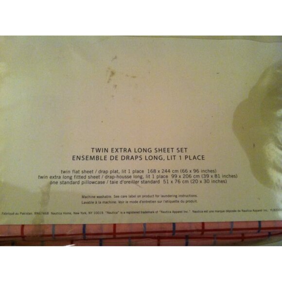 NAUTICA NEW PINK 100%COTTON TWIN EXTRA LONG SHEET SET - Picture 5 of 9